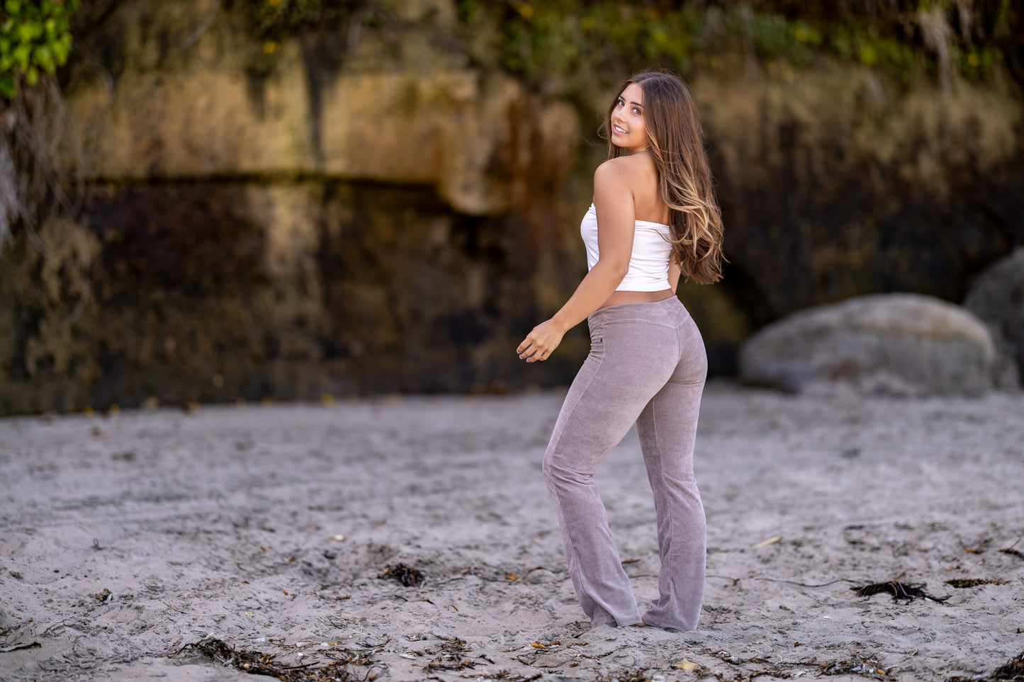 GODDESSWEAR CORDUROY CLASSIC FLARE PANT 886 HIGH WAIST PASTEL ULTRA LITE COLLECTION