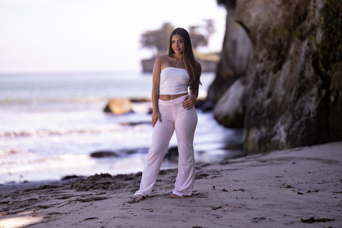 GODDESSWEAR CORDUROY CLASSIC FLARE PANT 886 HIGH WAIST PASTEL ULTRA LITE COLLECTION