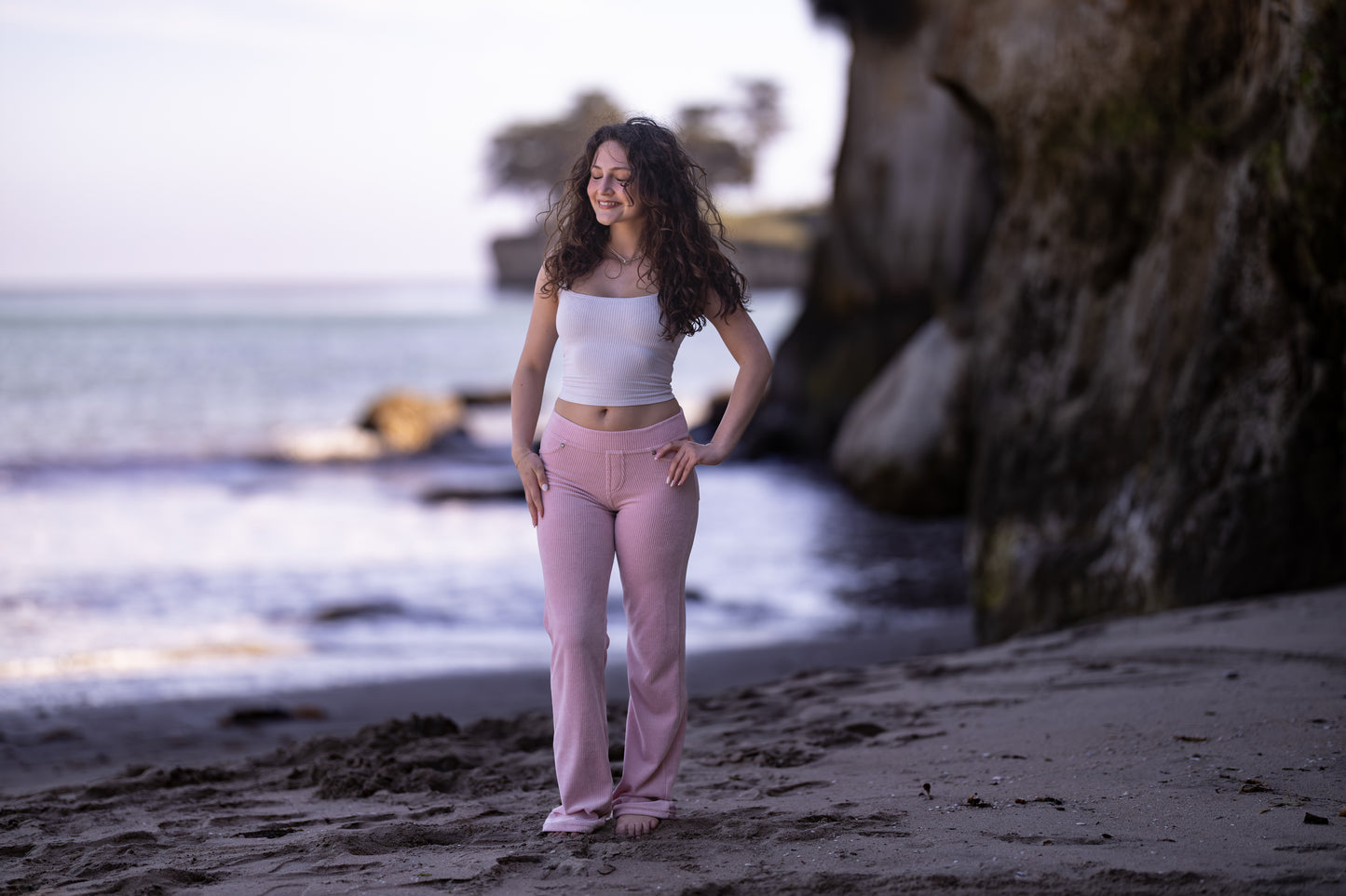 GODDESSWEAR CORDUROY CLASSIC FLARE PANT 886 HIGH WAIST PASTEL ULTRA LITE COLLECTION