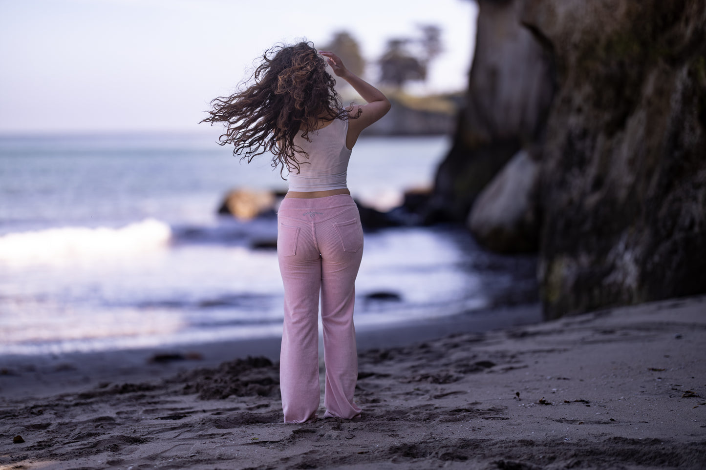 GODDESSWEAR CORDUROY CLASSIC FLARE PANT 630 HIGH WAIST WITH BACK POCKETS PASTEL ULTRA LITE  COLLECTION