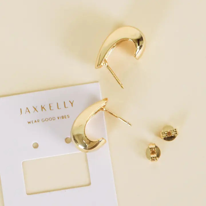 JAXKELLY Bold Drop Gold Earrings