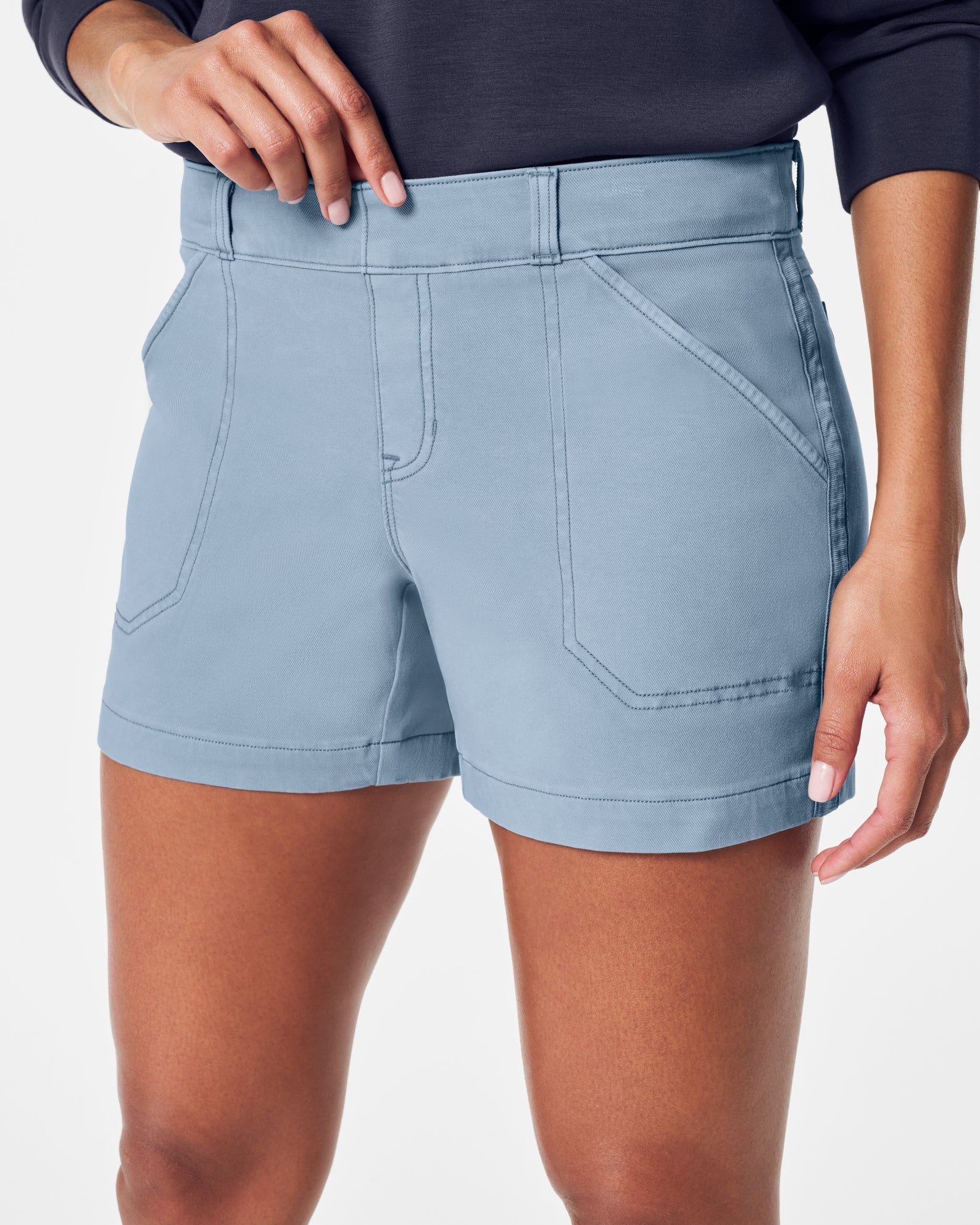 SALE SPANX 4 INCH TWILL SHORT MOUNTAIN BLUE