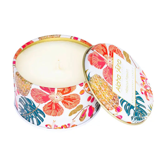 MAUI SOAP COMPANY Aloha 'aina - Hibiscus Passion Gold Tin Candle