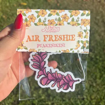 ALOHA COLLECTIVES AIR FRESHENER PLUMERIA LEI PASSIONFRUIT
