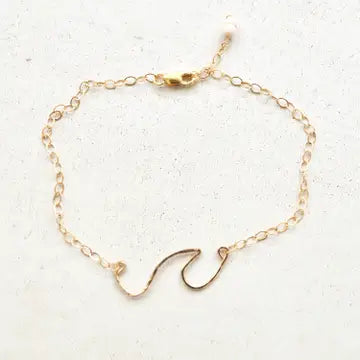 SALTY BUT SWEET Ocean Wave Anklet GF Two Sizes
