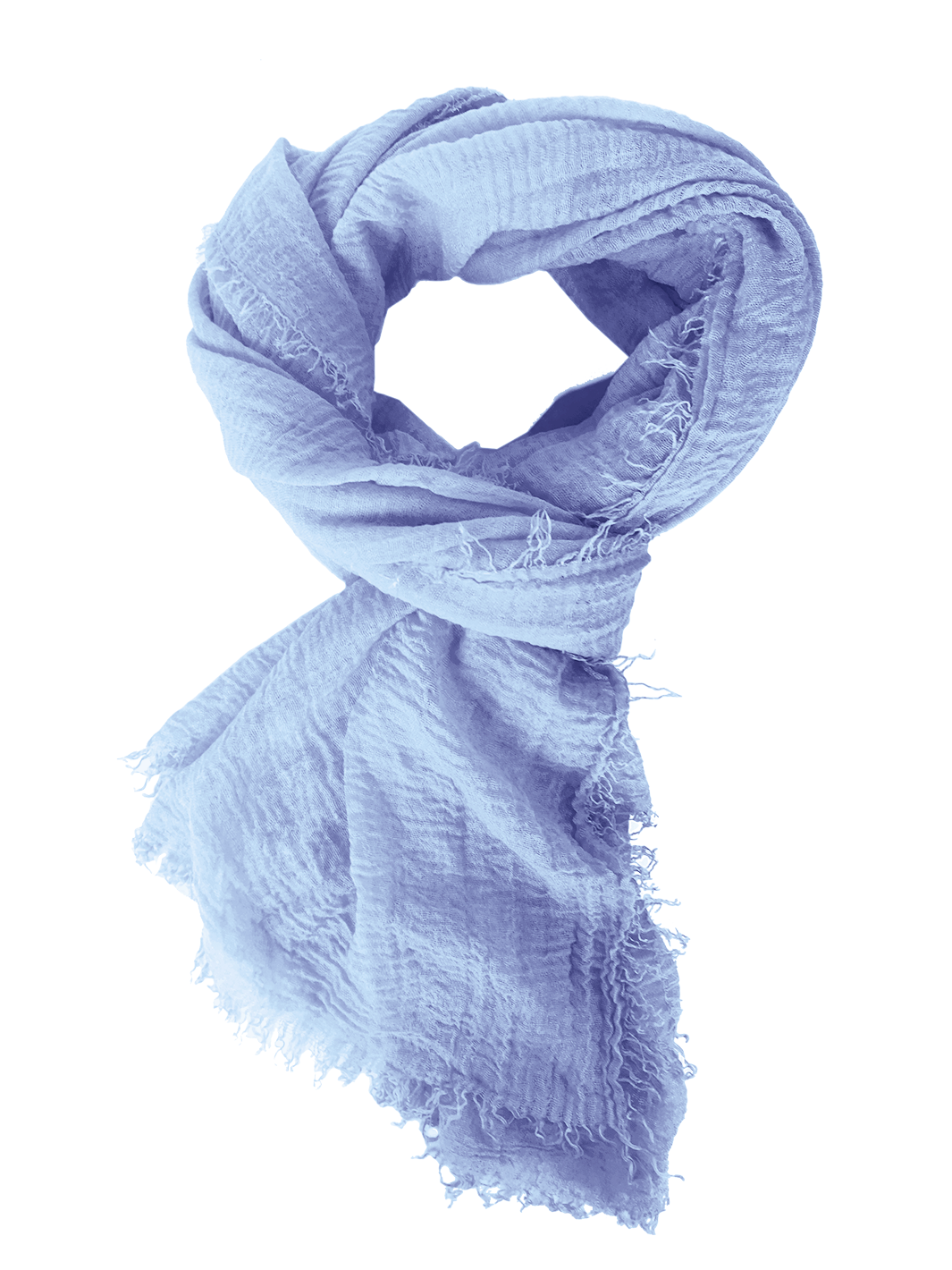 RUBYZAAR BOHO BOHEMIAN SCARF COTTON AND BAMBOO- Baby Blue