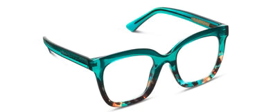 PEEPERS READING GLASSES FANFARE BLUE LIGHT TEAL /TEAL BOTANICO