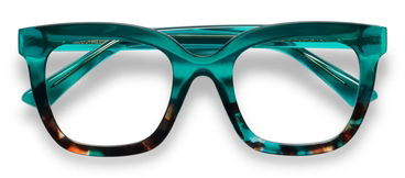 PEEPERS READING GLASSES FANFARE BLUE LIGHT TEAL /TEAL BOTANICO
