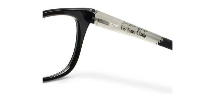 PEEPERS READING GLASSES LE FUN CLUB BLUE LIGHT BLACK AND WHITE