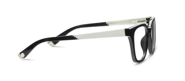 PEEPERS READING GLASSES LE FUN CLUB BLUE LIGHT BLACK AND WHITE