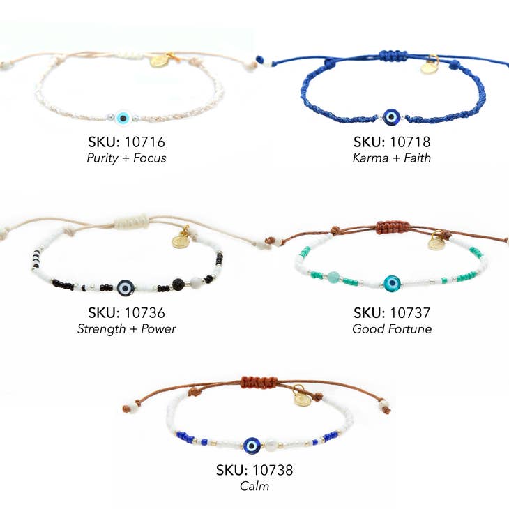 LOTUS AND LUNA EVIL EYE BRACELET ASSORTED