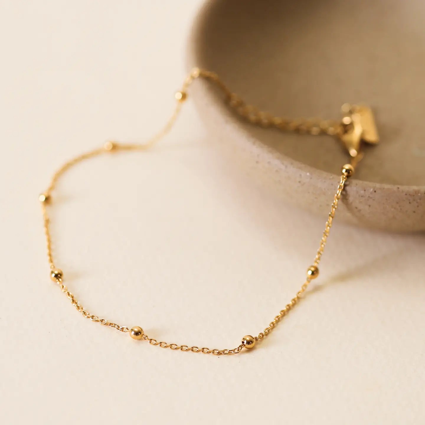 JAXKELLY Gold Ball Anklet - 18k Gold Plated