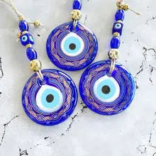 EVIL EYE LARGE ROUND BLUE GREEK EVIL EYE WALL HANGING