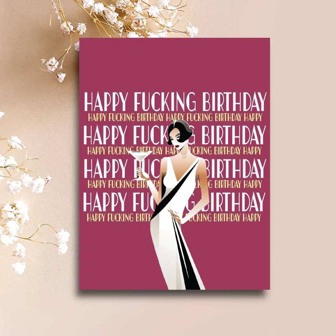 PAPER SLUTS GREETING CARD HAPPY FUCKING BIRTHDAY