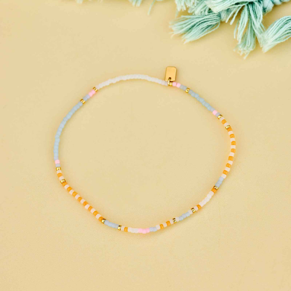 PURA VIDA PINEAPPLE CRUSH BEAD STRETCH ANKLET