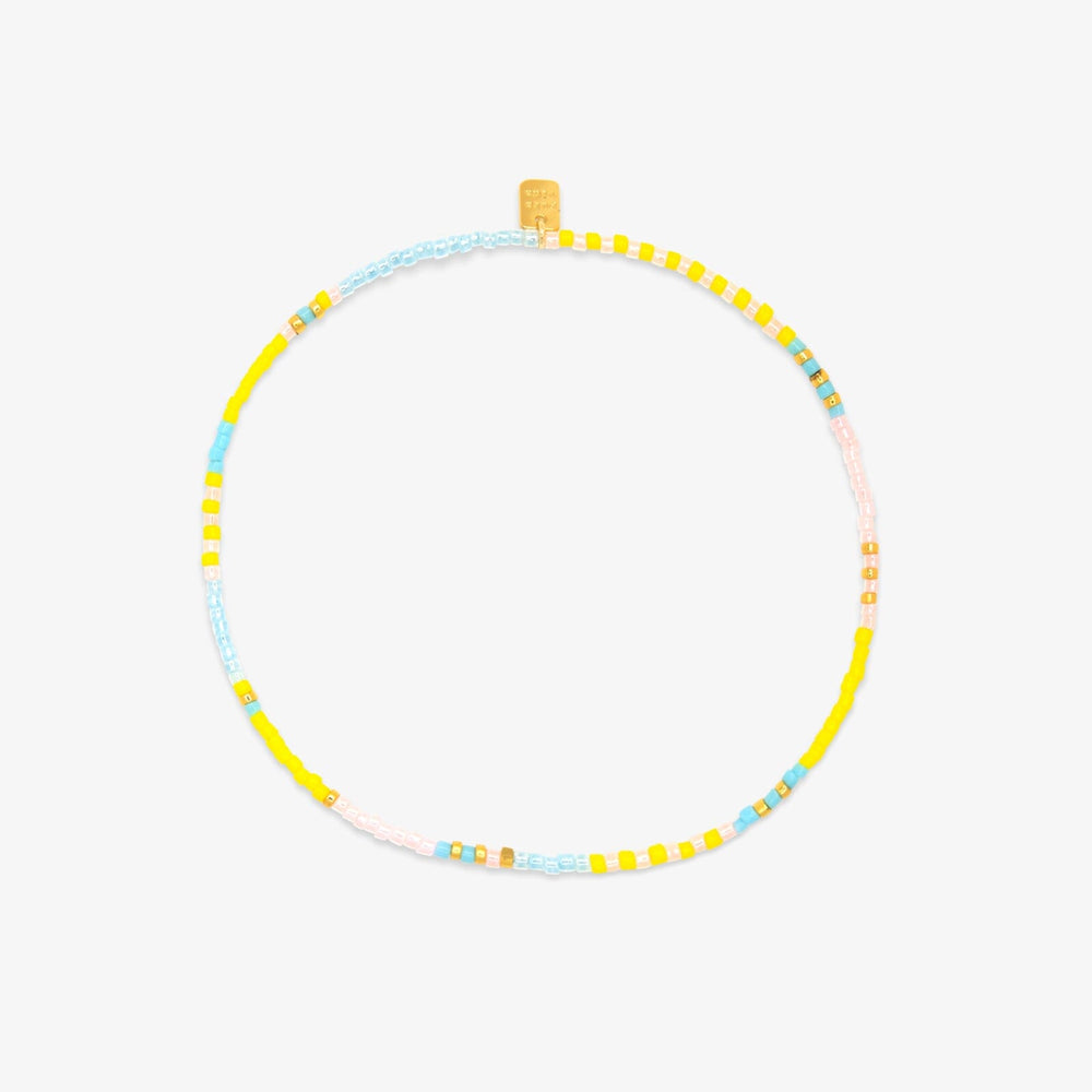 PURA VIDA SUNSET BEACH BEAD STRETCH ANKLET