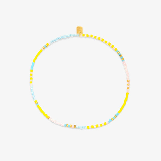 PURA VIDA SUNSET BEACH BEAD STRETCH ANKLET