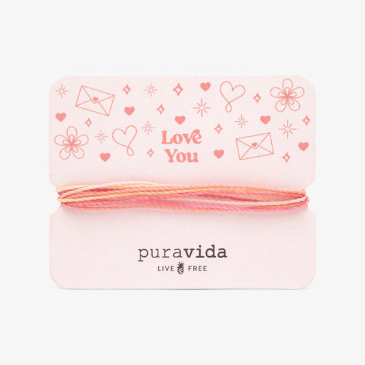 PURA VIDA LOVE YOU BRACELET CARD