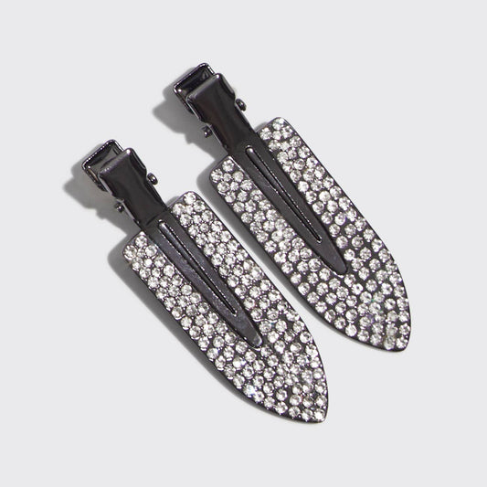 KITSCH Metal Rhinestone Creaseless Clips 2pc Set