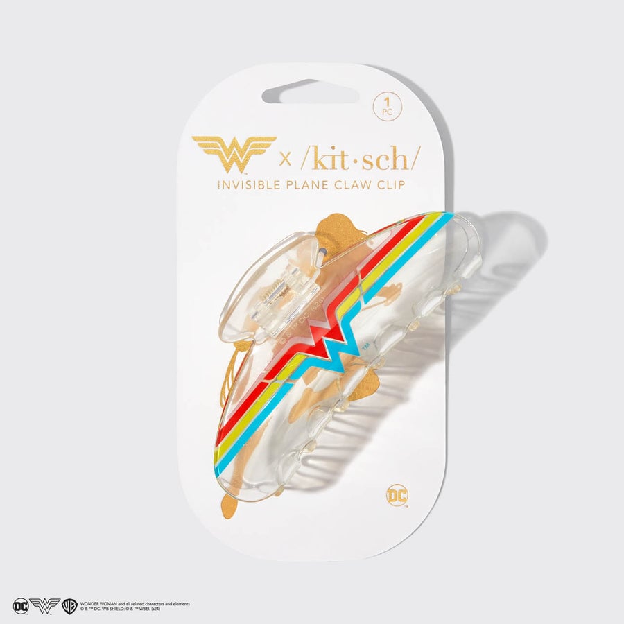 KITSCH x WONDER WOMAN CLEAR ACRYLIC PRINTED CLIP