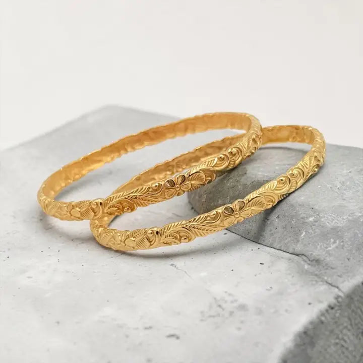 FLYING LIZARD DESIGN VINTAGE FLORAL GOLD BRACELET