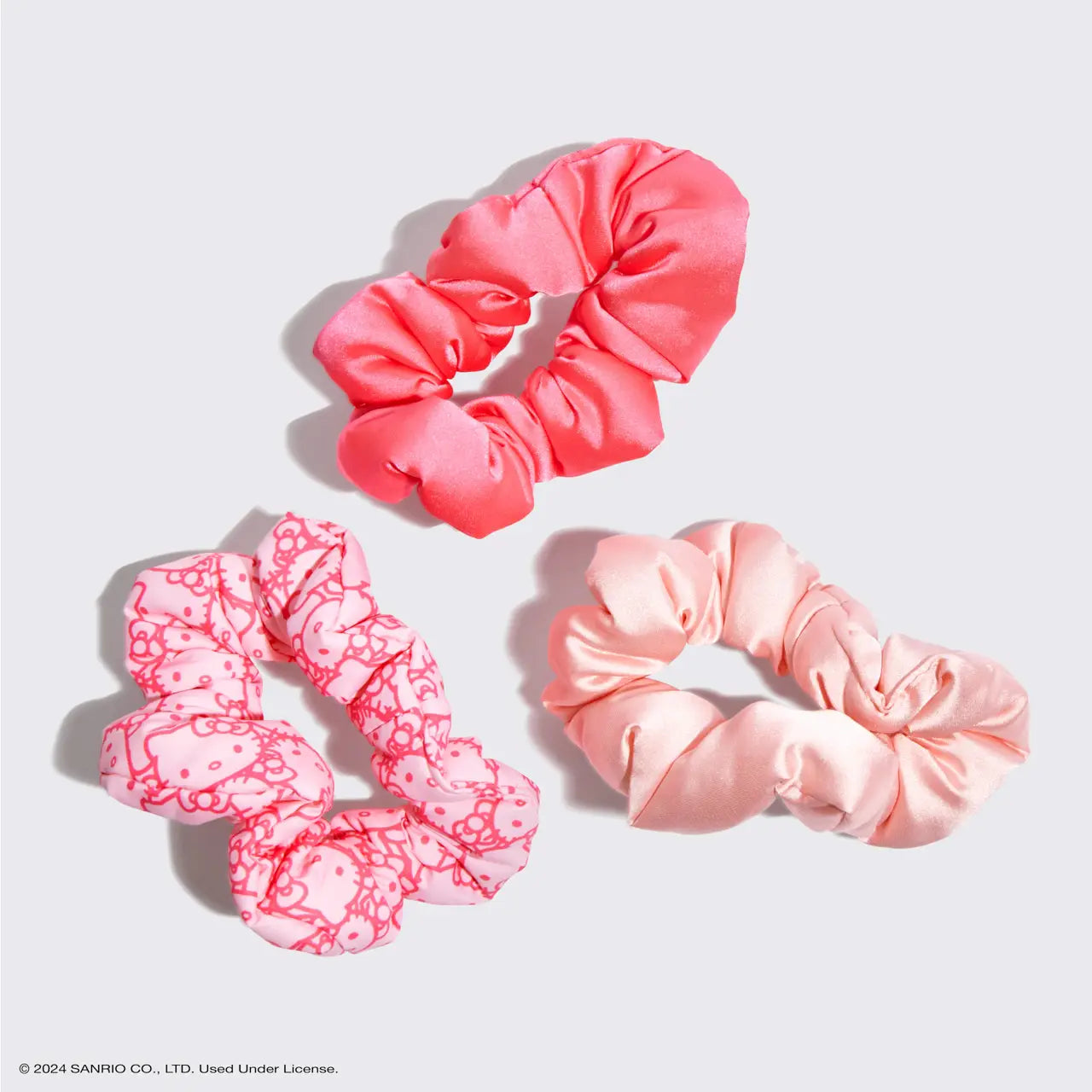 KITSCH Hello Kitty X Kitsch Recycled Fabric Puffy Scrunchies 3pcSet