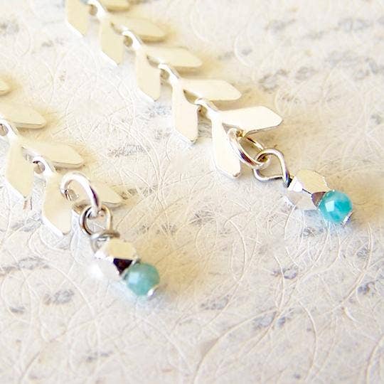 JO BIRD Feather Duster Earrings Silver