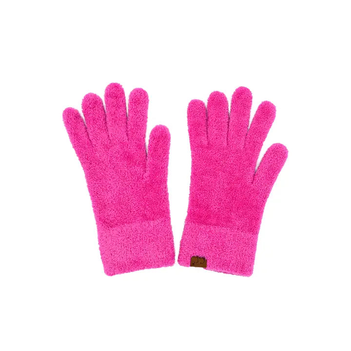 CC BEANIE  Plush Terry Chenille Gloves MULTIPLE COLORS