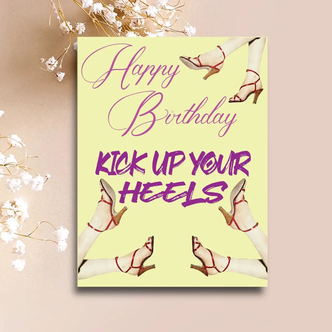 PAPER SLUTS GREETING CARD KICK UP YOUR HEELS