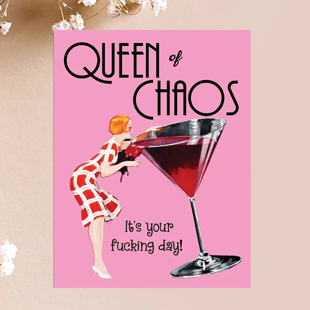PAPER SLUTS GREETING CARD QUEEN OF CHAOS