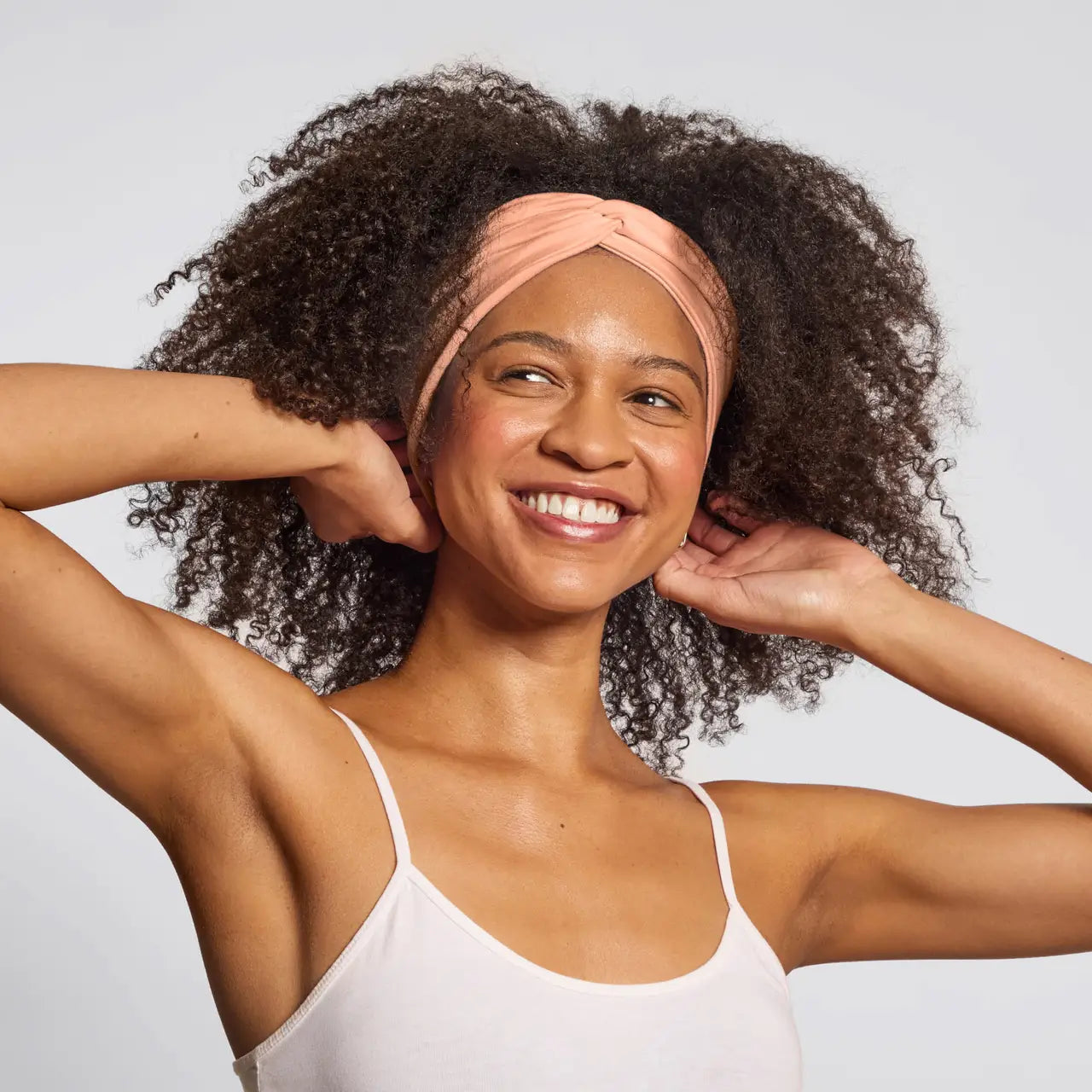 KITSCH Recycled Fabric Wide Twist Headbands 2pc Set- Rosewood