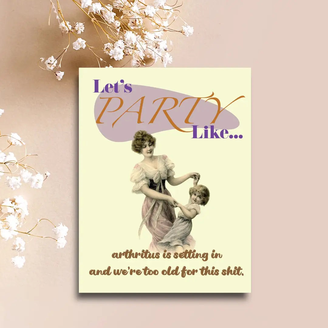 PAPER SLUTS GREETING CARD LETS PARTY