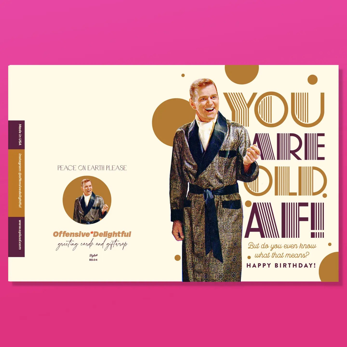OFFENSIVE AND DELIGHTFUL GREETING CARD BD04