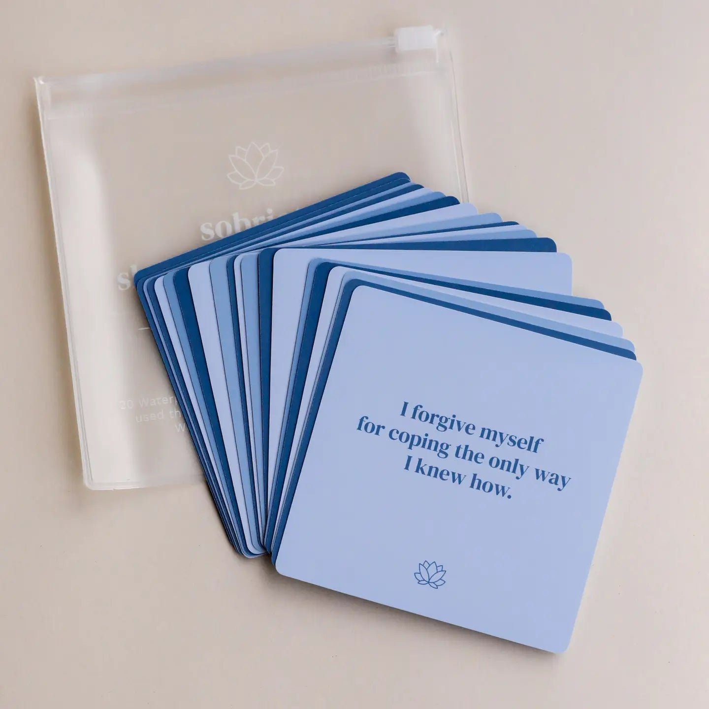 JAXKELLY  SHOWER AFFIRMATION CARDS SOBRIETY