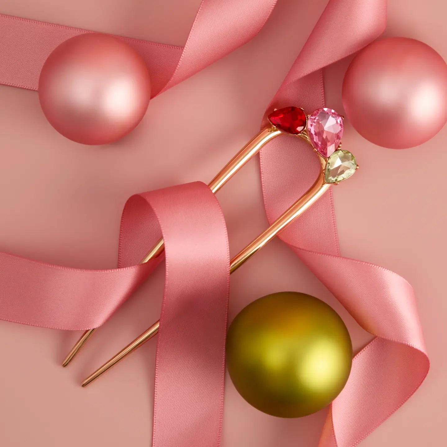 KITSCH Holiday Gemstone French Hair Pin