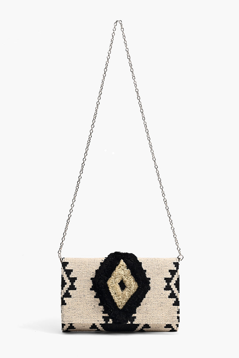 SALE AMERICA AND BEYOND BELUGA AZTEC TRIBAL CLUTCH