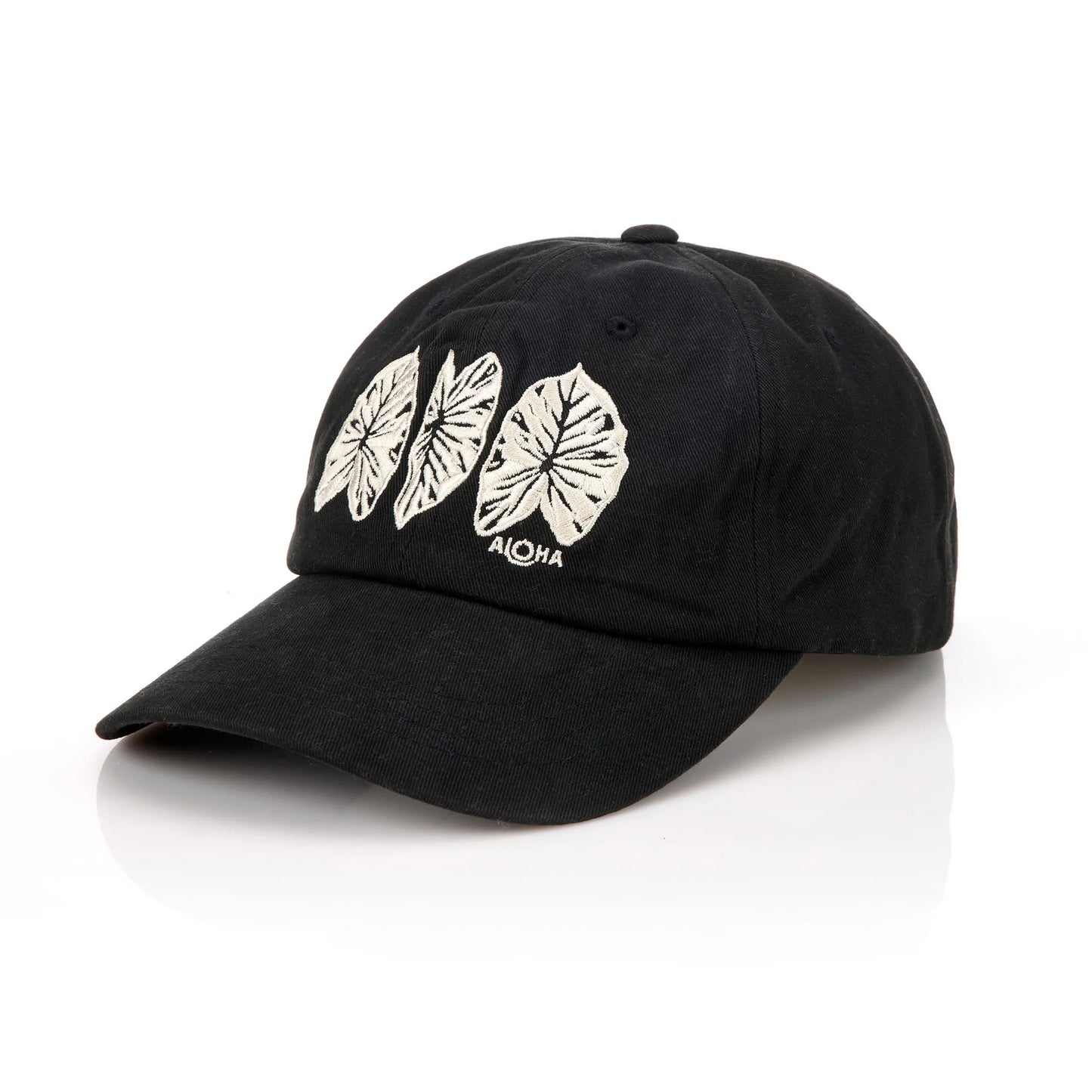 ALOHA COLLECTION ALOHA KALO DAD HAT BLACK WHITE