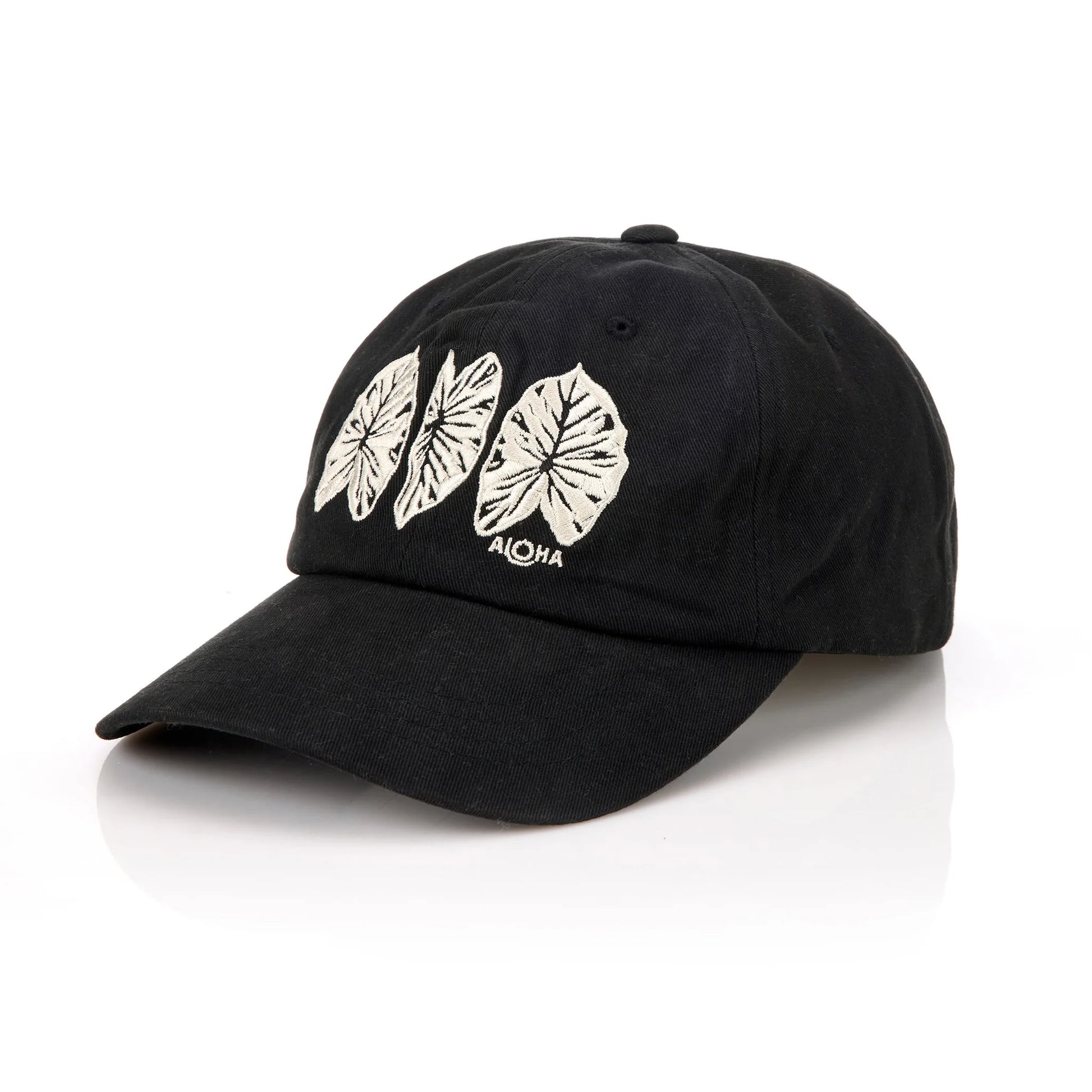 ALOHA COLLECTION ALOHA KALO DAD HAT BLACK WHITE