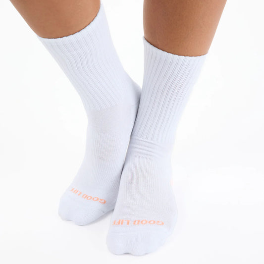 ALOHA COLLECTION CREW SOCKS NECTARINE