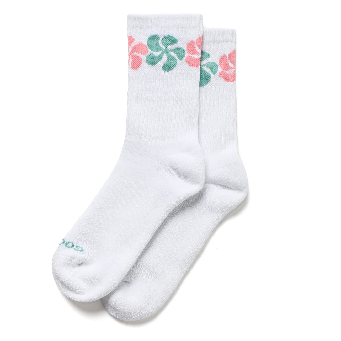 ALOHA COLLECTION FUNKY PLUMERIA CREW SOCKS DRY REEF