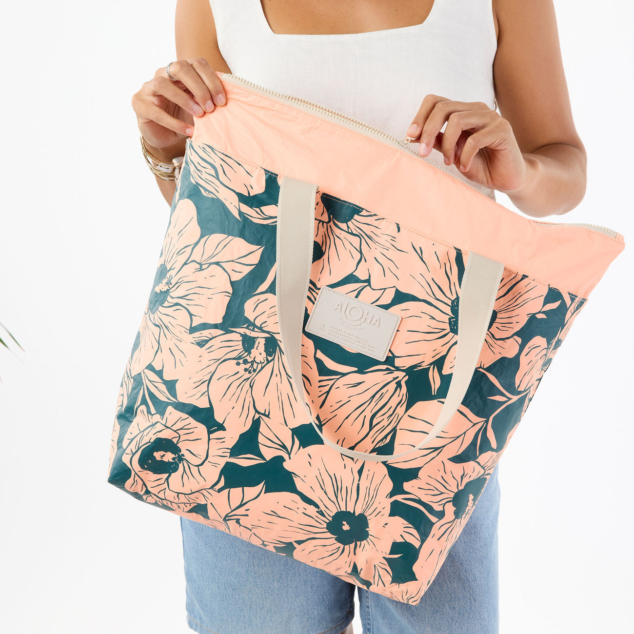 ALOHA COLLECTION Flor Del Mar Day Tripper Dark Teal/Peachy