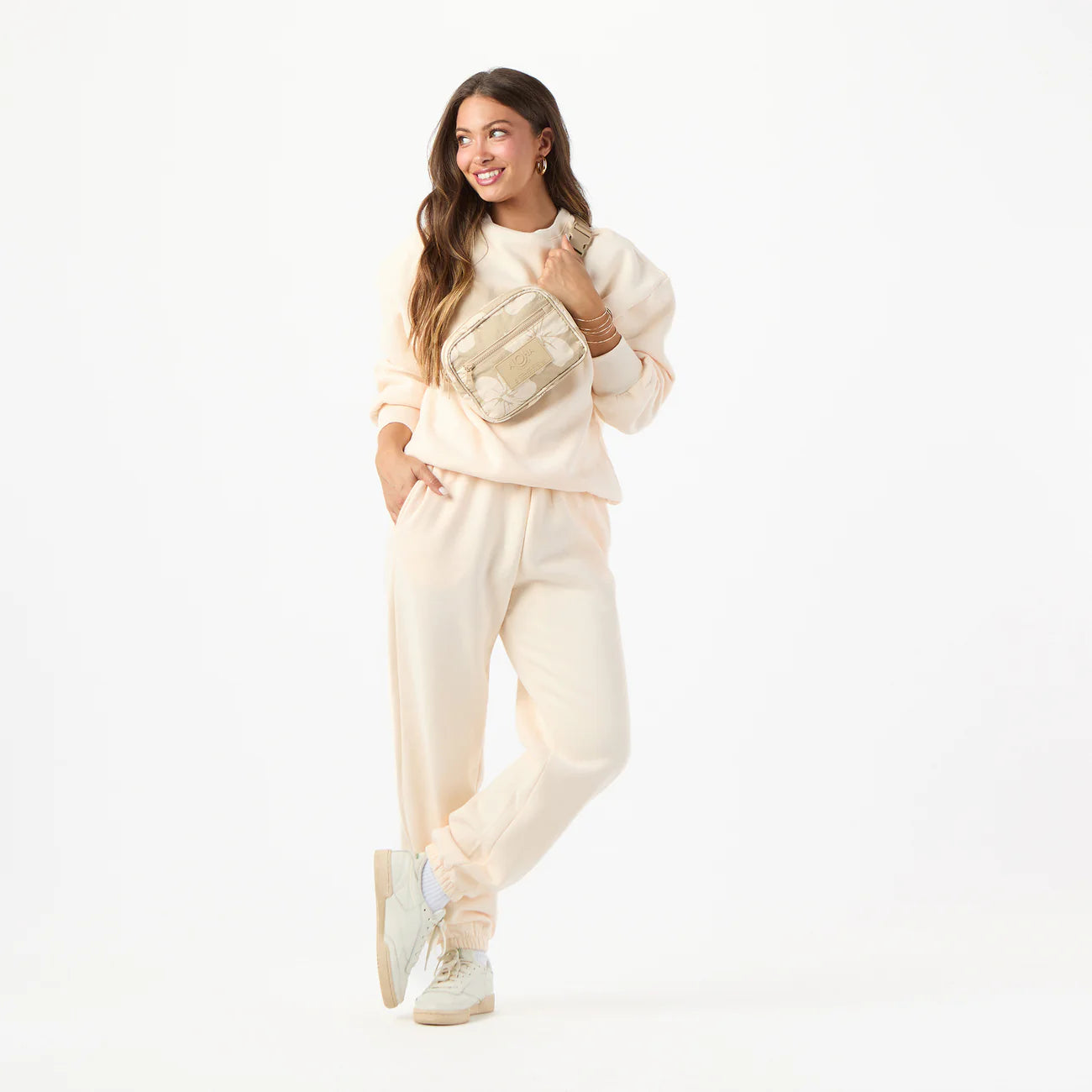 ALOHA COLLECTION Hana Hou Hip Pack Creme/Dune 3