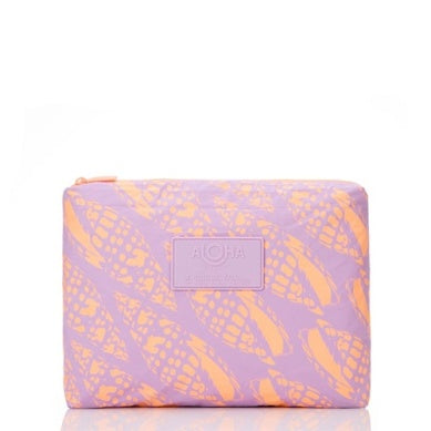 ALOHA COLLECTION MITER MIDI POUCH LAVENDER TANGERINE