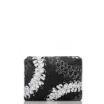 ALOHA COLLECTION Small Pouch Puakenikeni WHITE BLACK