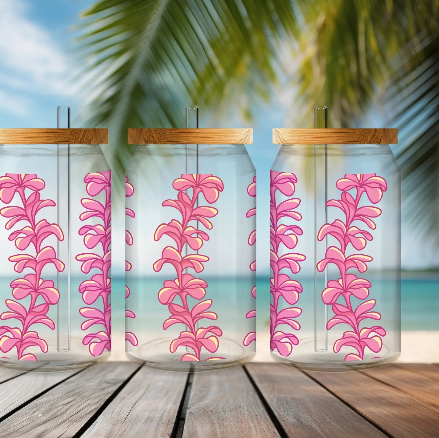 ALOHA COLLECTIVES CURVED PLUMERIA CUP 16 OZ