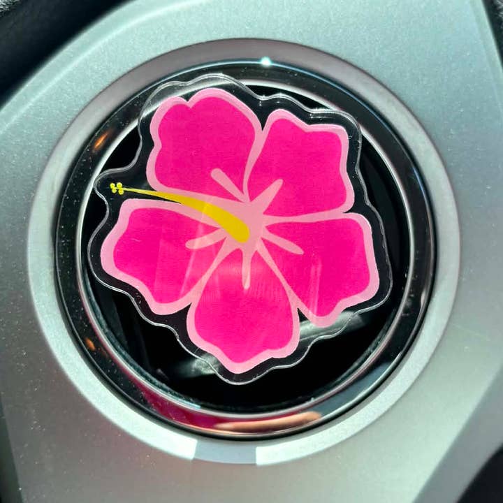 ALOHA COLLECTIVES HIBISCUS VENT CLIP AIR FRESHENER PASSIONFRUIT
