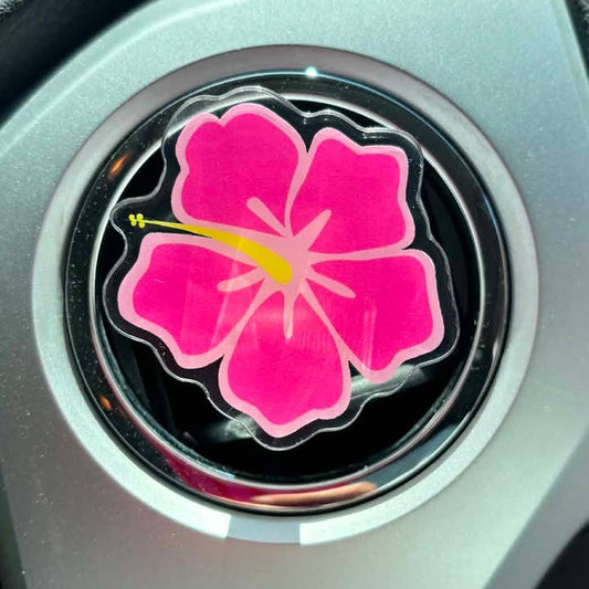 ALOHA COLLECTIVES HIBISCUS VENT CLIP AIR FRESHENER PASSIONFRUIT