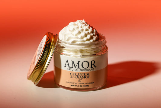 AMOR NATURAL SKINCARE TALLOW MOISTURIZER GERANIUM BERGAMOT