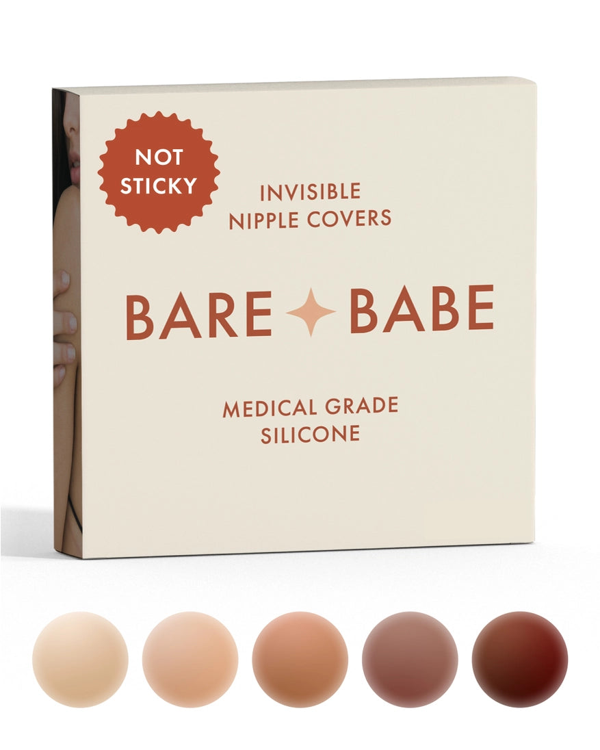 BARE BABE Non-Adhesive "Grippy, Not Sticky" Nipple Covers Regular