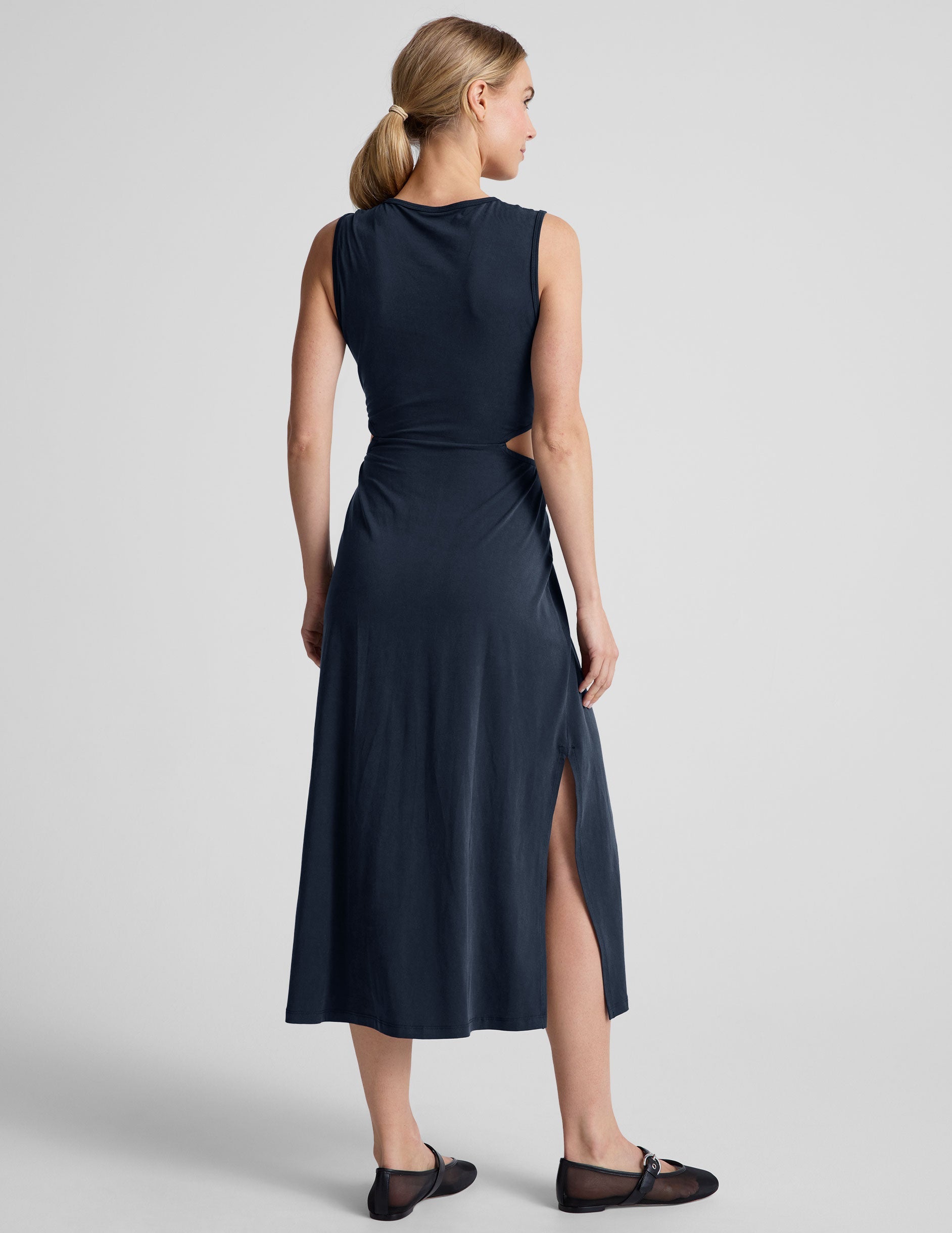 beyond yoga around the world front twist midi dress Around The World Front Twist Maxi Dress